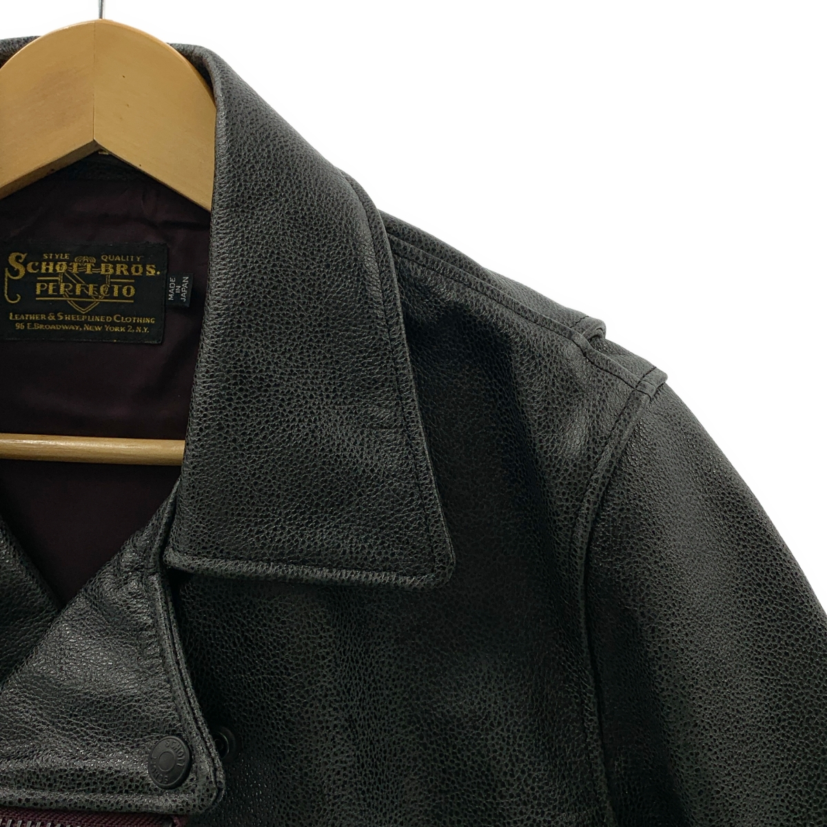 SCHOTT / ショット 馬革 レザー ダブルライダース ジャケット / 総裏地