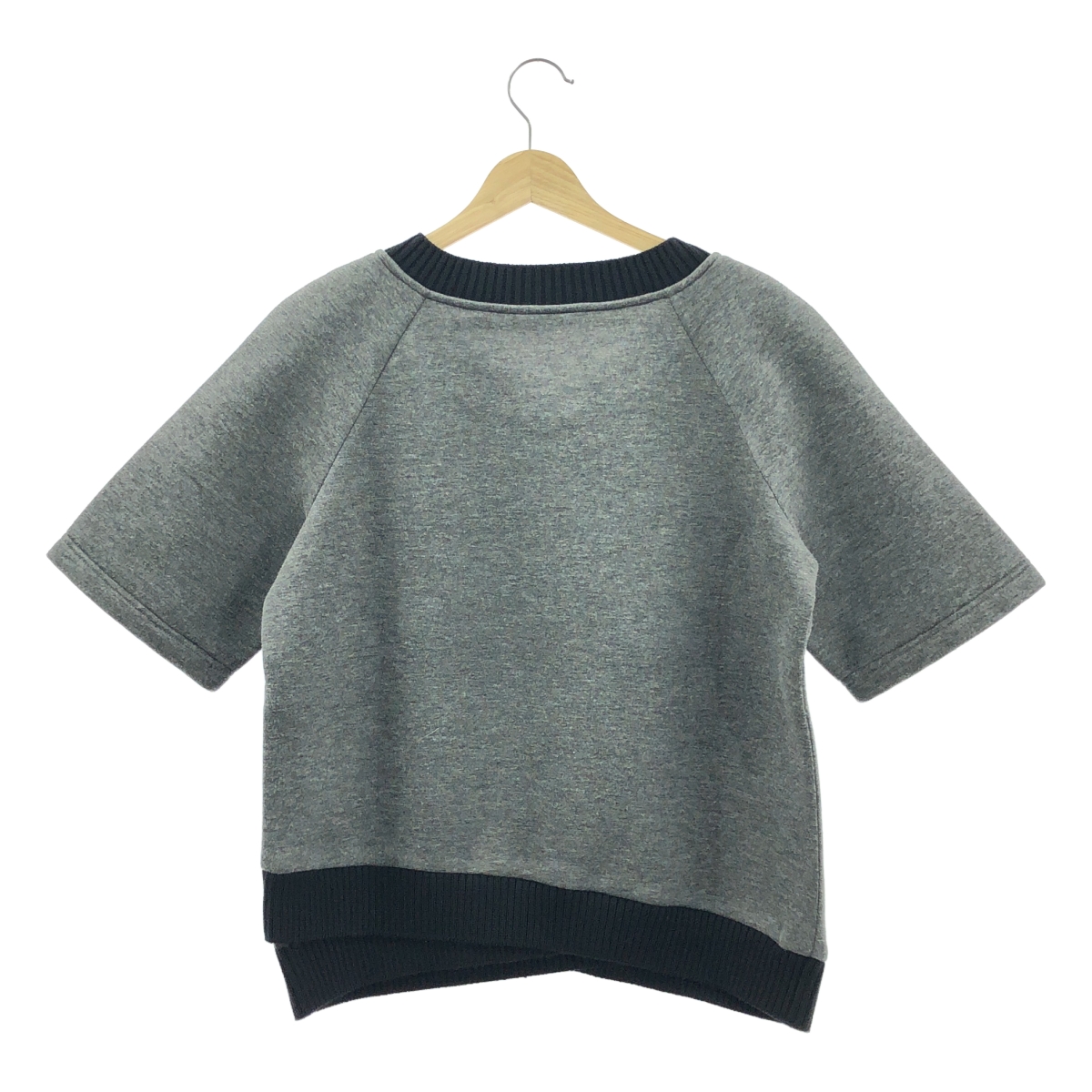 JIL SANDER NAVY / ジルサンダーネイビー レーヨン ダンボール Vネック カットソー