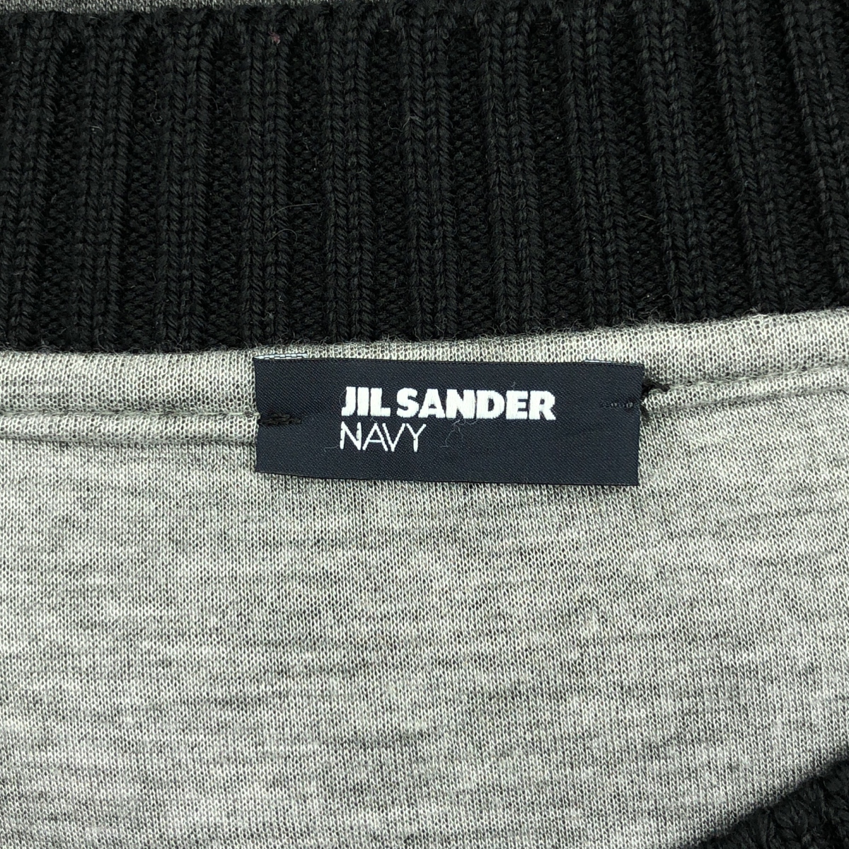 JIL SANDER NAVY / ジルサンダーネイビー レーヨン ダンボール Vネック カットソー