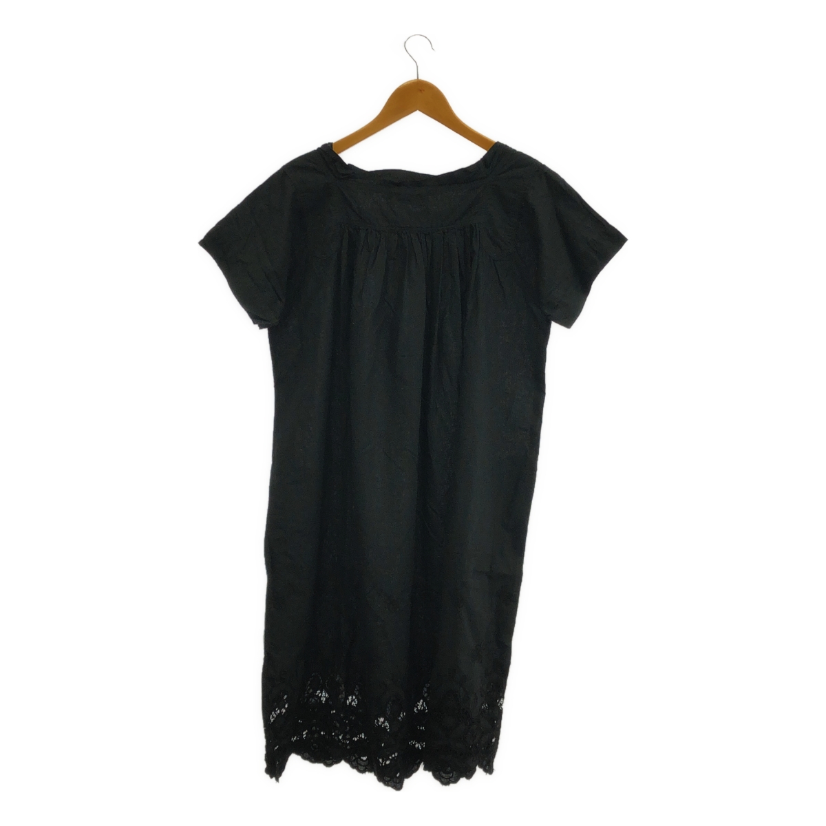 その他 フラワー エンブロイダリー カットワーク レース ギャザー ワンピース