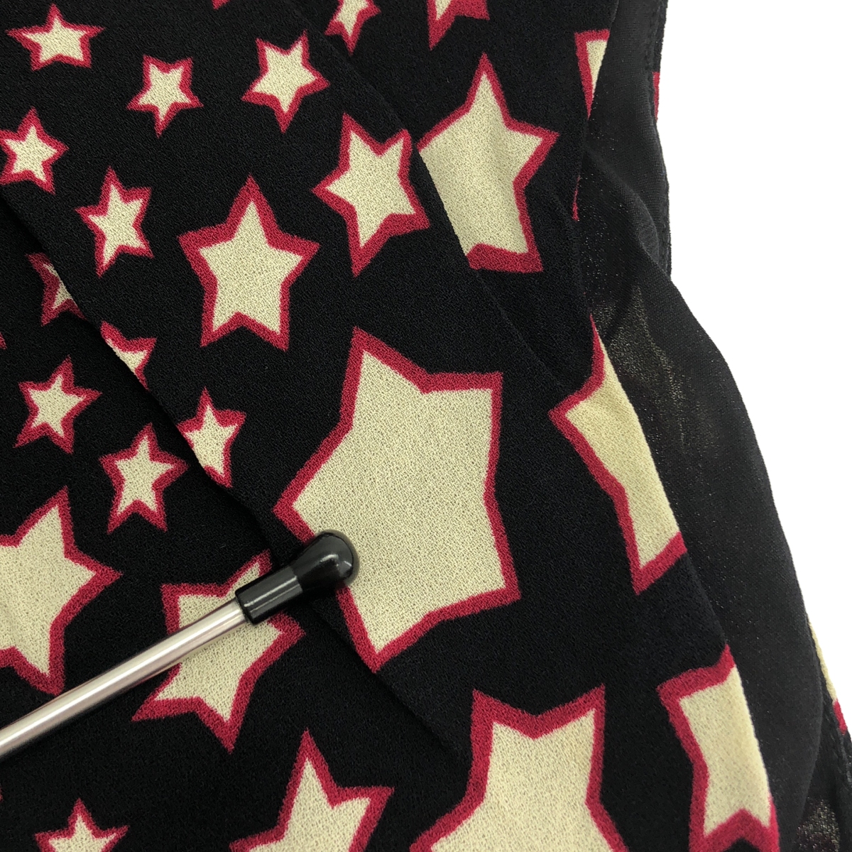 SAINT LAURENT PARIS / サンローランパリ スター総柄 ノースリーブ レーヨンブラウス