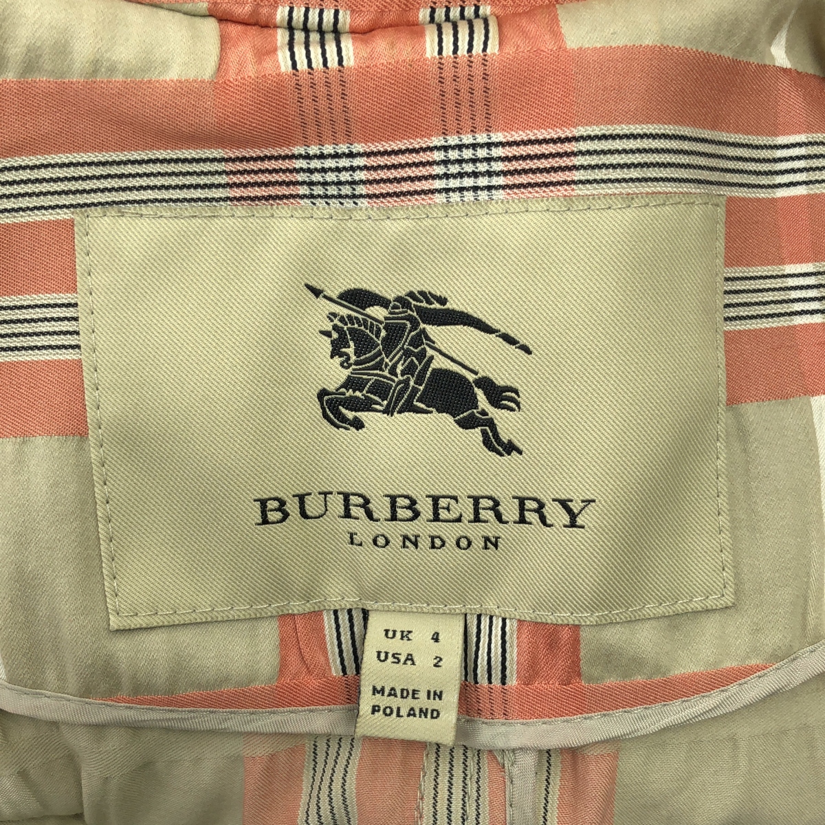BURBERRY LONDON / バーバリーロンドン チェック柄トレンチコート