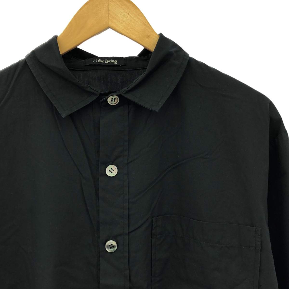 Y's for living / ワイズフォーリビング バイカラー ボックスシルエット シャツ