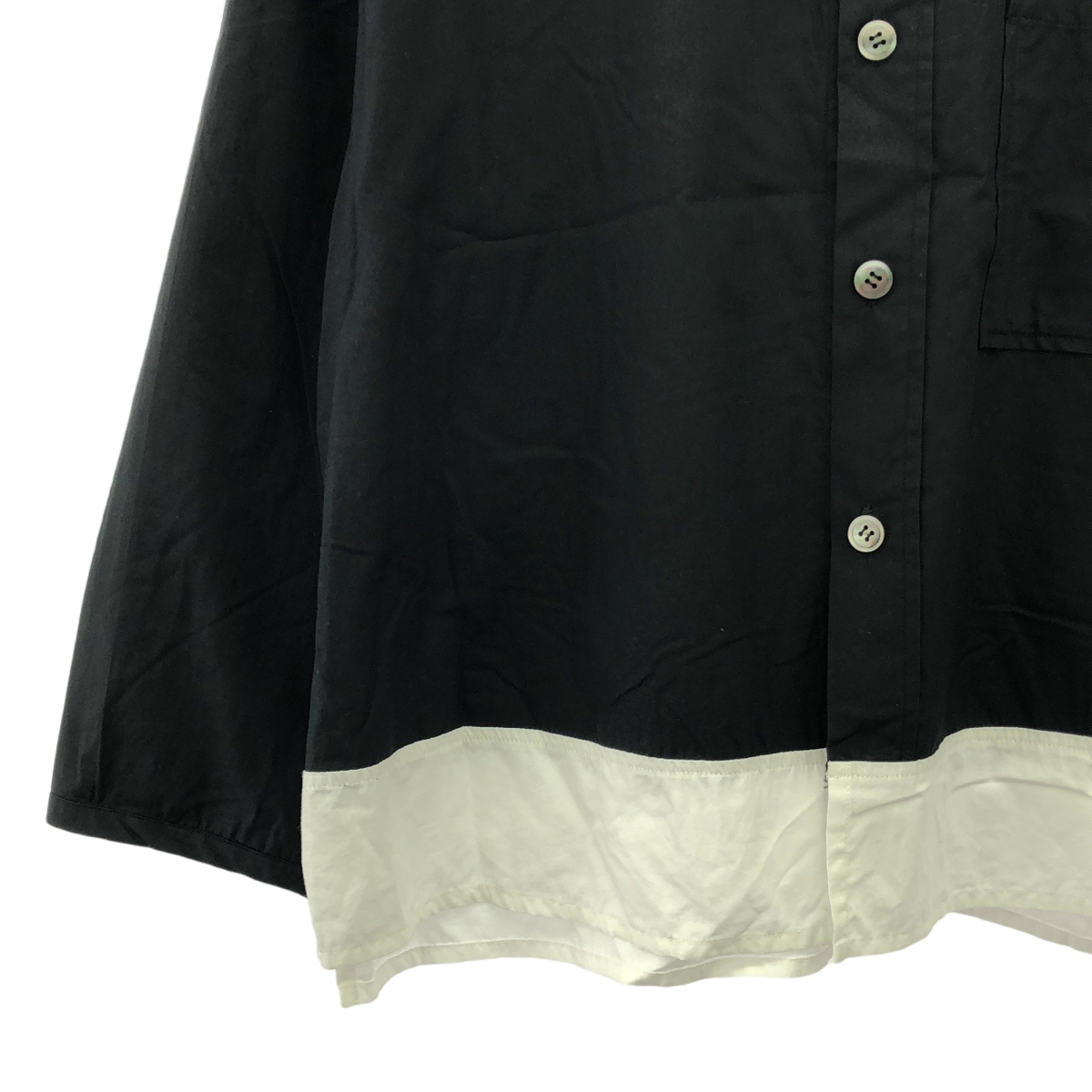 Y's for living / ワイズフォーリビング バイカラー ボックスシルエット シャツ