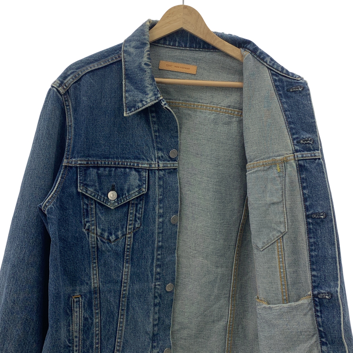 RHC Ron Herman / アールエイチシーロンハーマン Indigo Denim Jacket ダメージ加工 4thタイプ デニム トラッカージャケット