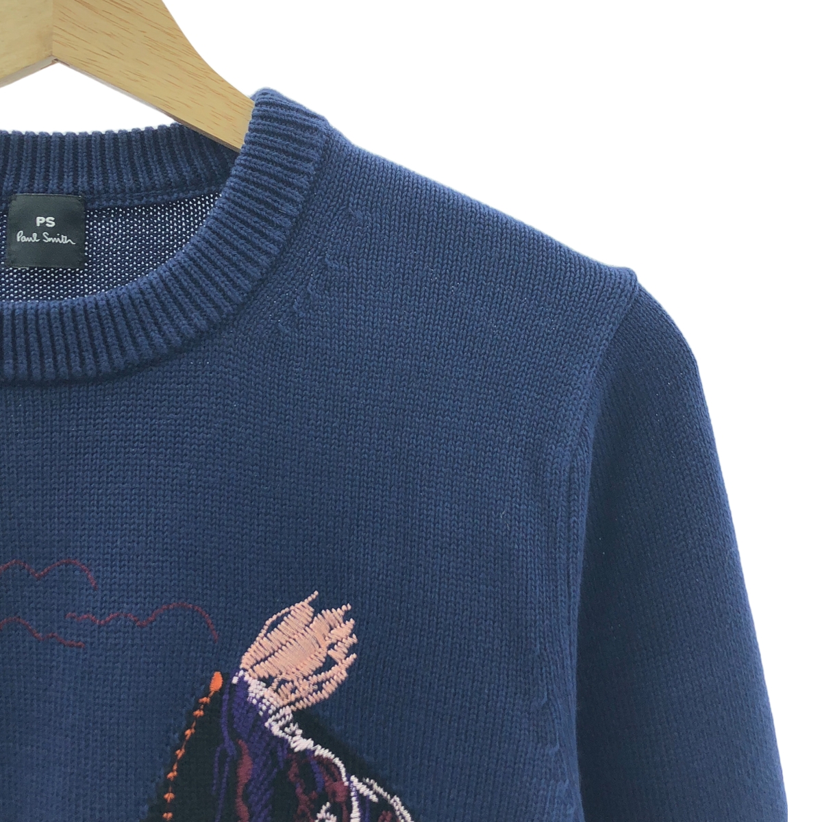 PS Paul Smith / ピーエスポールスミス コットン エンブロイダリー ニット セーター