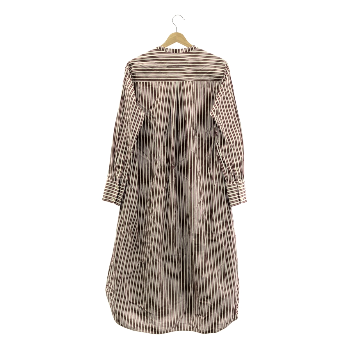 TICCA / ティッカ ストライプ バンドカラー シャツワンピース