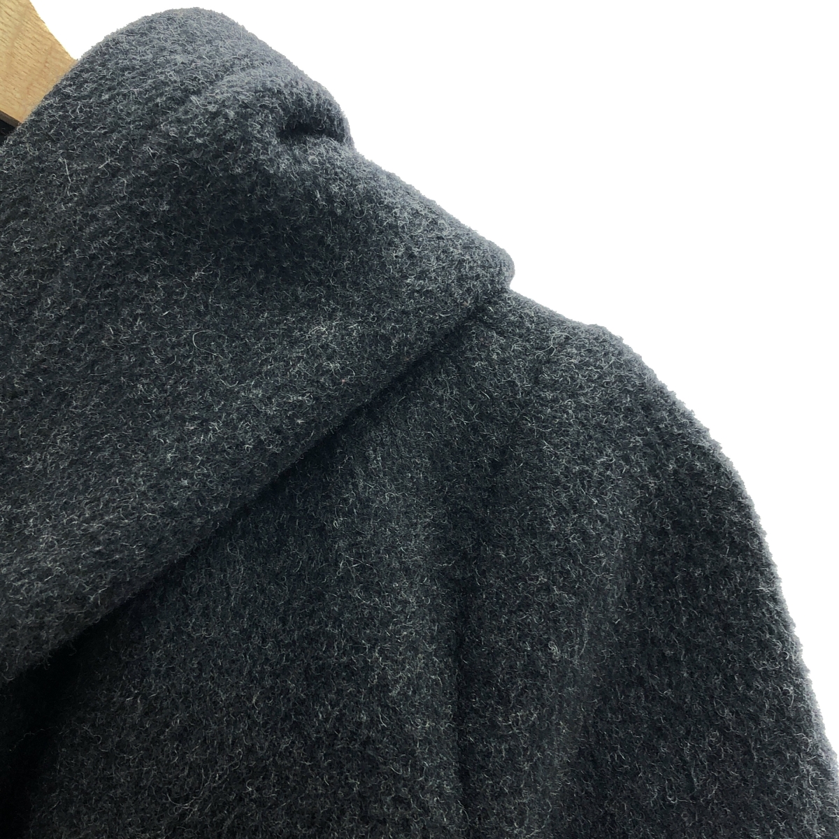 mizuiroind / ミズイロインド ウール トグルボタン コート フーディ