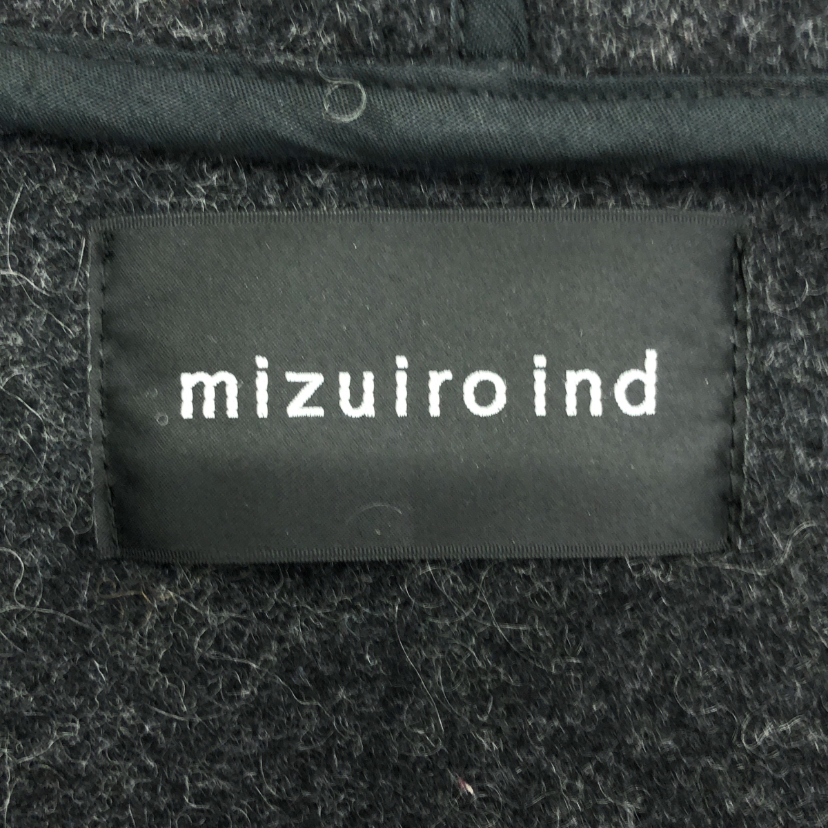 mizuiroind / ミズイロインド ウール トグルボタン コート フーディ