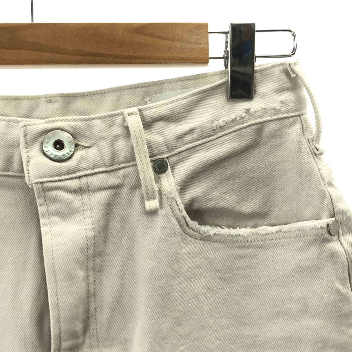 L'Appartement / アパルトモン 【 UPPER HIGHTS / アッパー ハイツ 】 THE LIVELY BONE WIDE DENIM / ダメージ加工 ワイド デニム パンツ