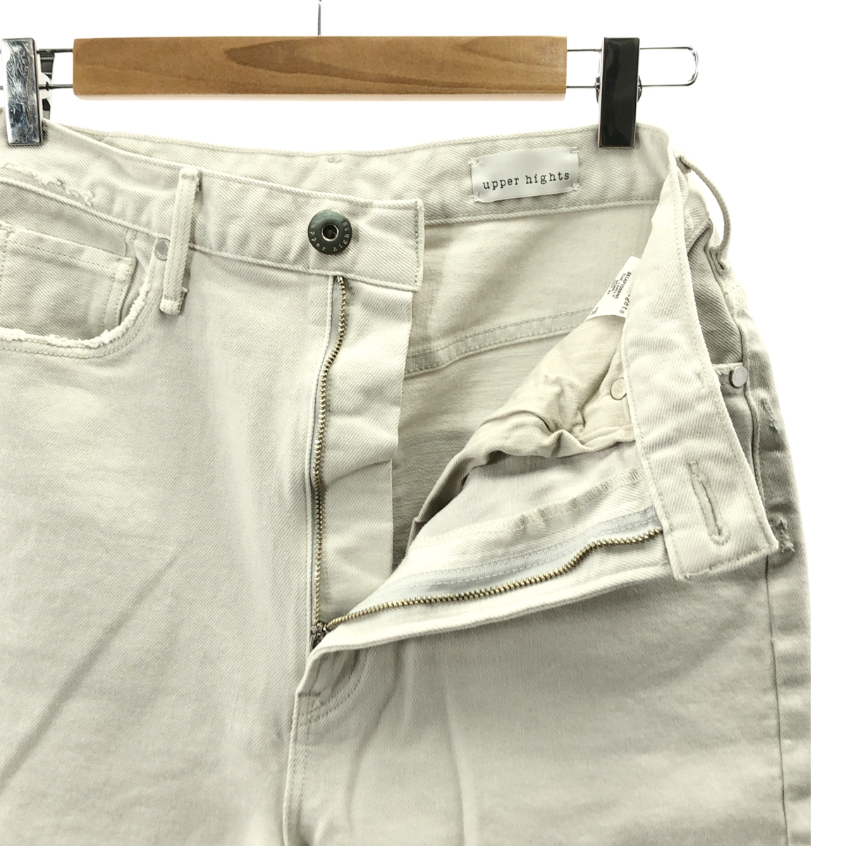 L'Appartement / アパルトモン 【 UPPER HIGHTS / アッパー ハイツ 】 THE LIVELY BONE WIDE DENIM / ダメージ加工 ワイド デニム パンツ