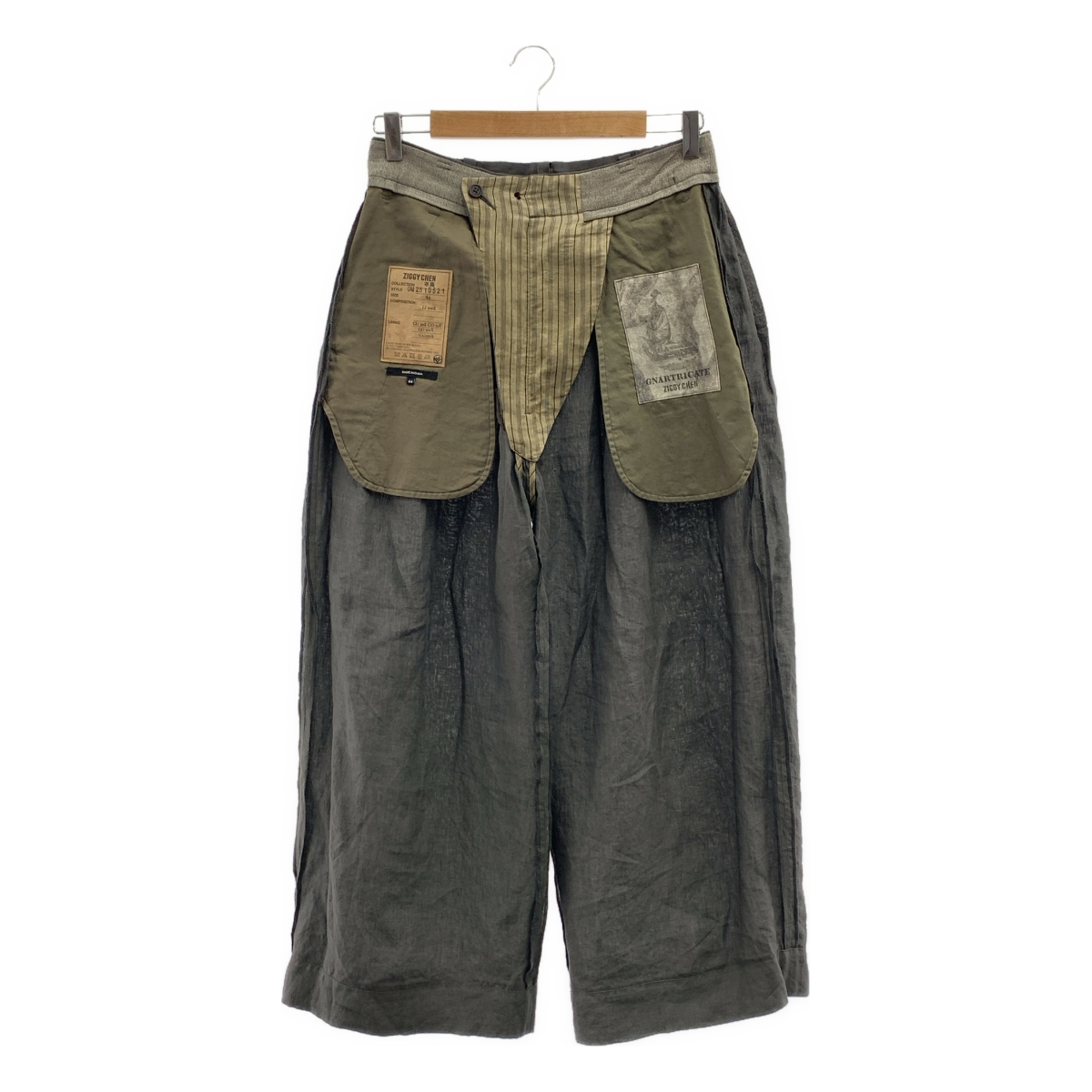 ziggy chen / ジギーチェン Cropped Trousers / タック ワイド スラックス パンツ