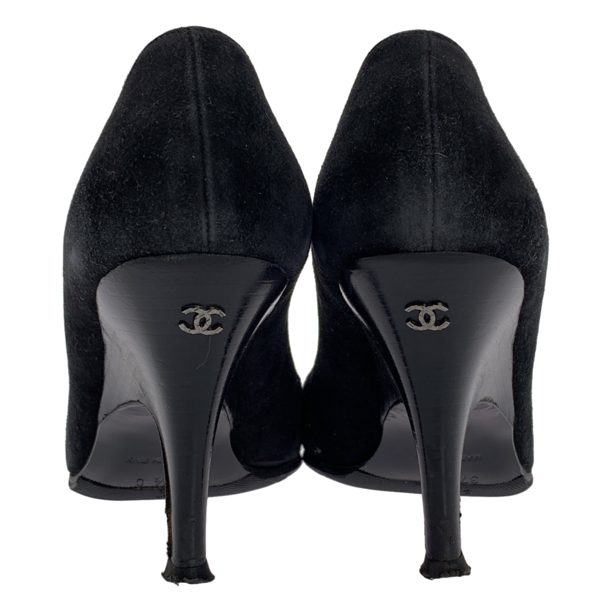 CHANEL / シャネル スエードレザー ラウンドトゥ ココマーク ヒールパンプス