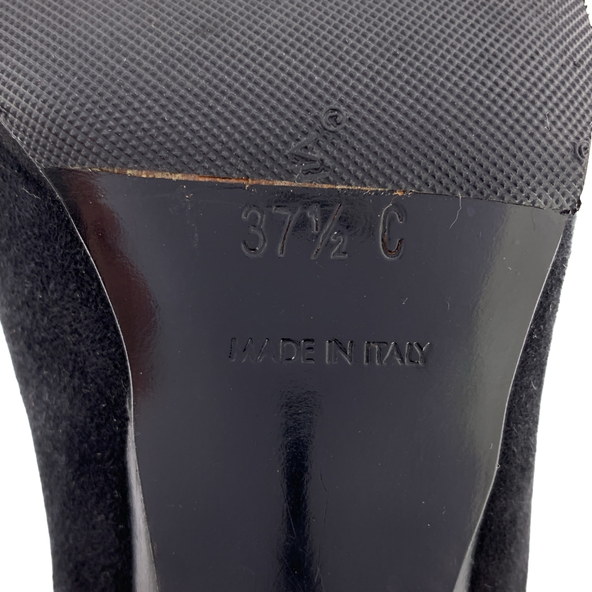 CHANEL / シャネル スエードレザー ラウンドトゥ ココマーク ヒールパンプス