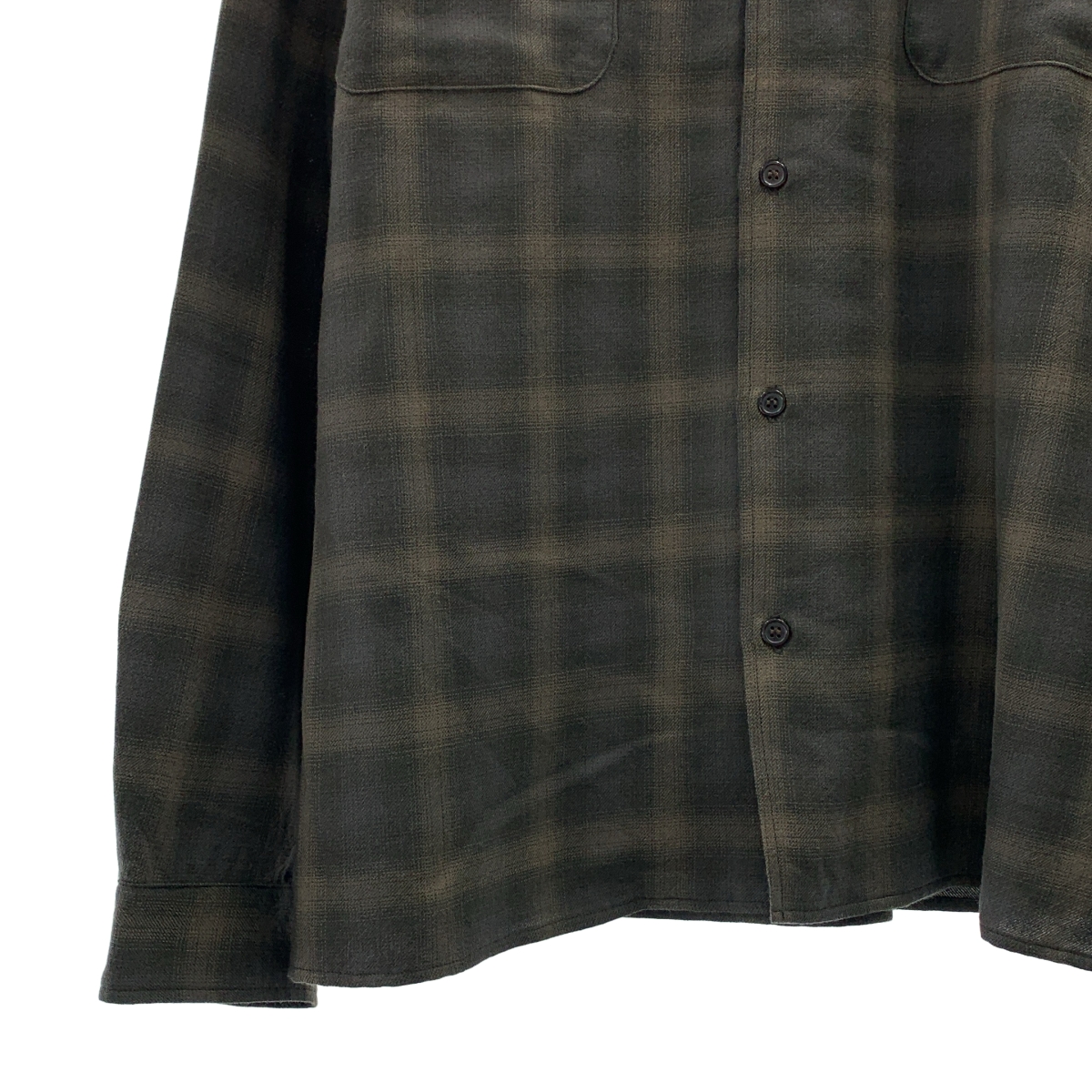 marka / マーカ DOUBLE POCKET OPEN COLLAR L/S SHIRT チェック シャツ