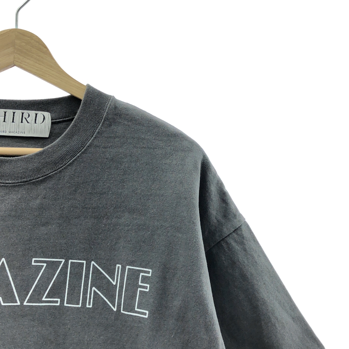 THIRD MAGAZINE / サードマガジン ロゴ スリット オーバー Tシャツ カットソー