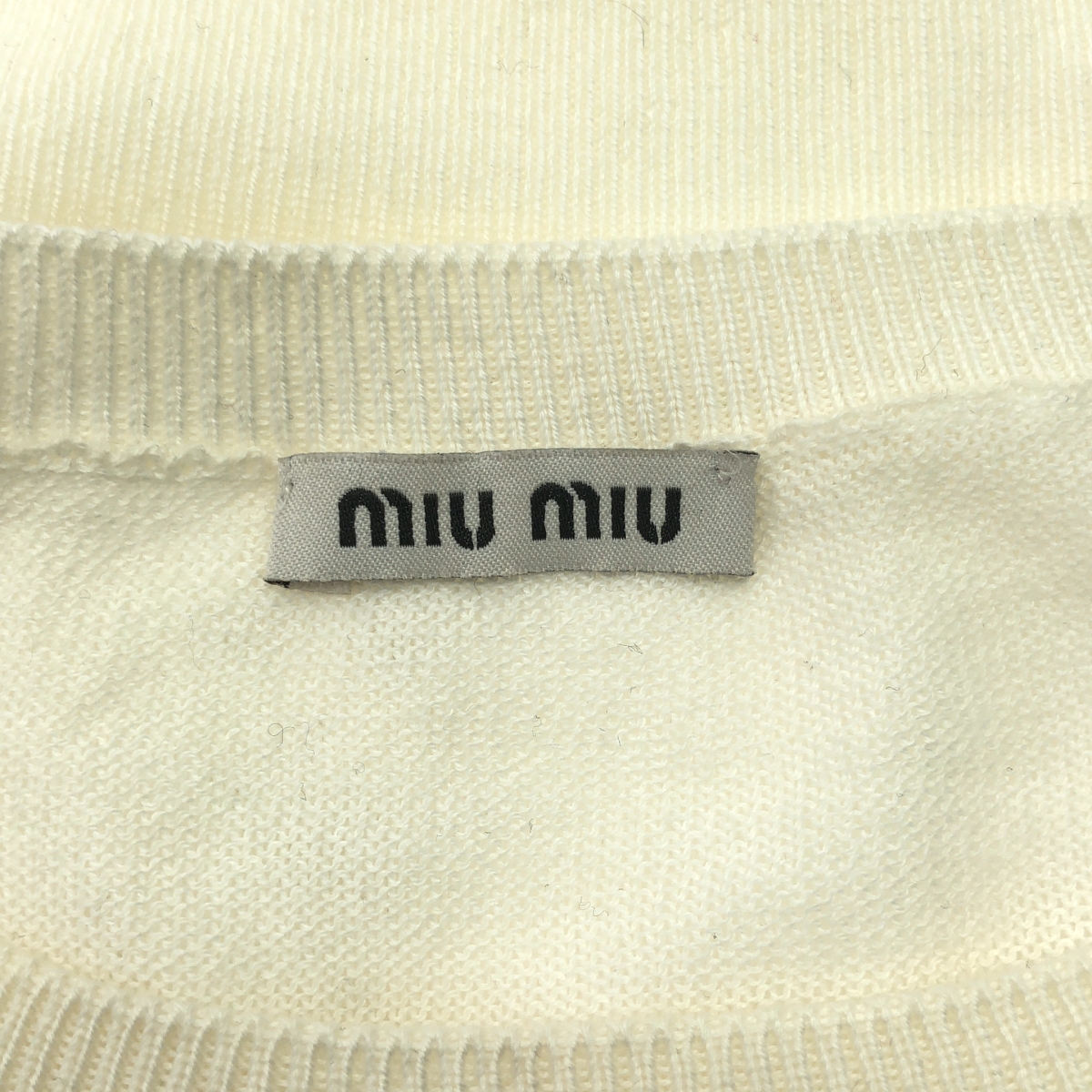 miu miu / ミュウミュウ ビーズ アニマル デザイン 半袖 ニット