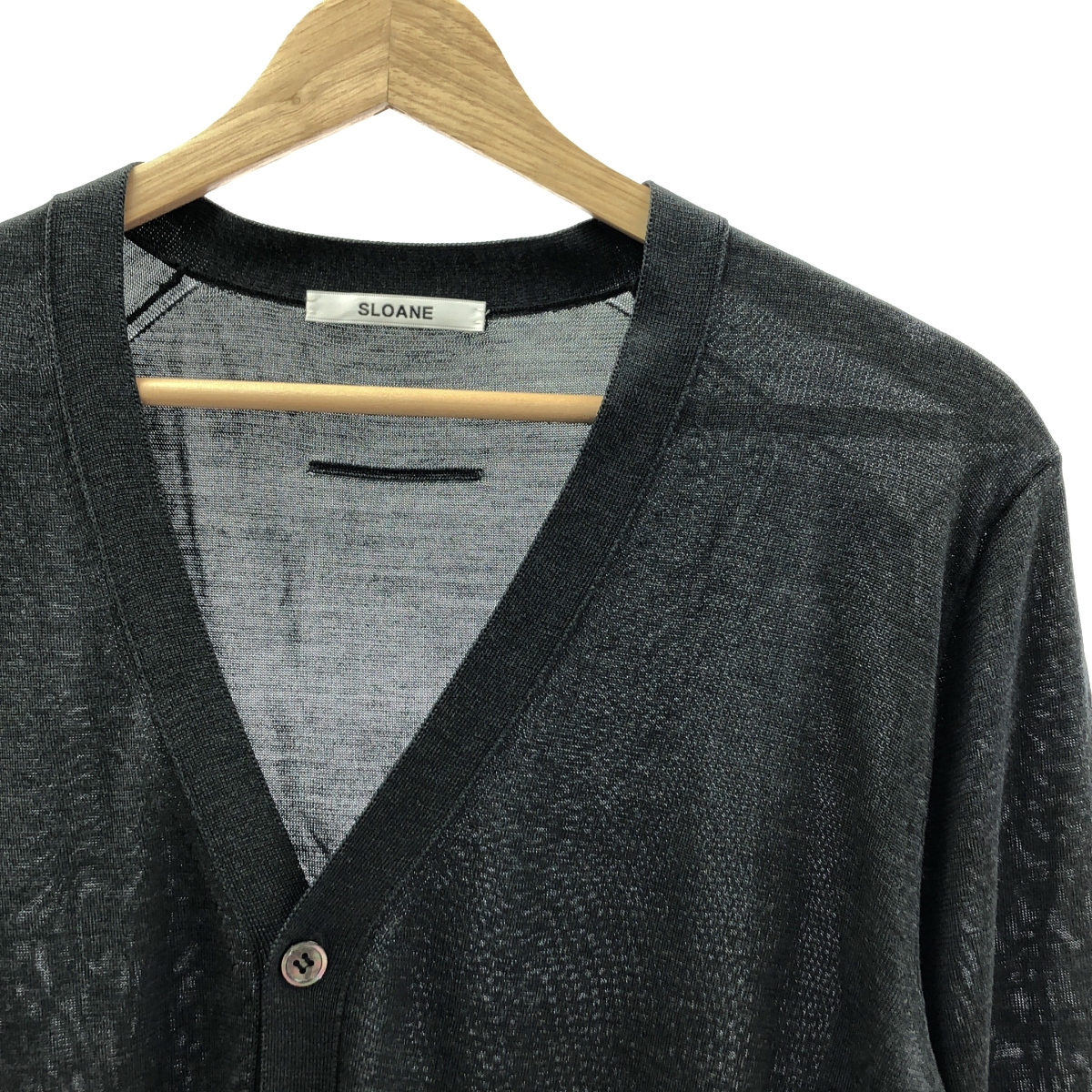 SLOANE / スローン 18G天竺 シルク Vネック カーディガン