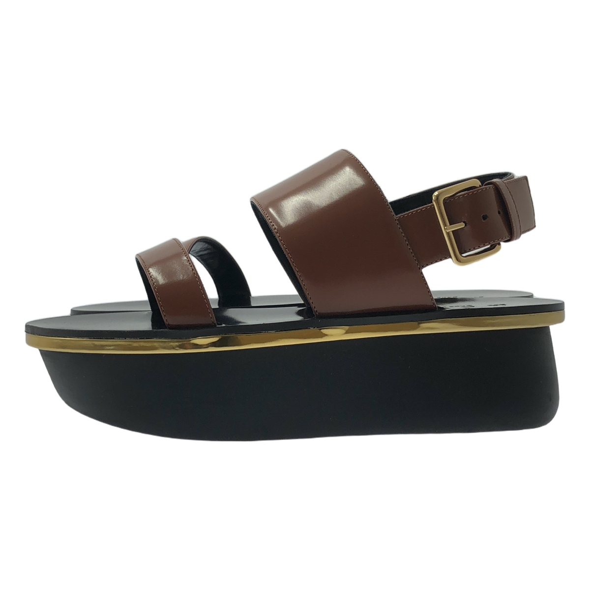 MARNI / マルニ レザーストラップ プラットフォーム サンダル
