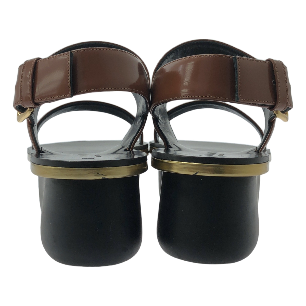 MARNI / マルニ レザーストラップ プラットフォーム サンダル