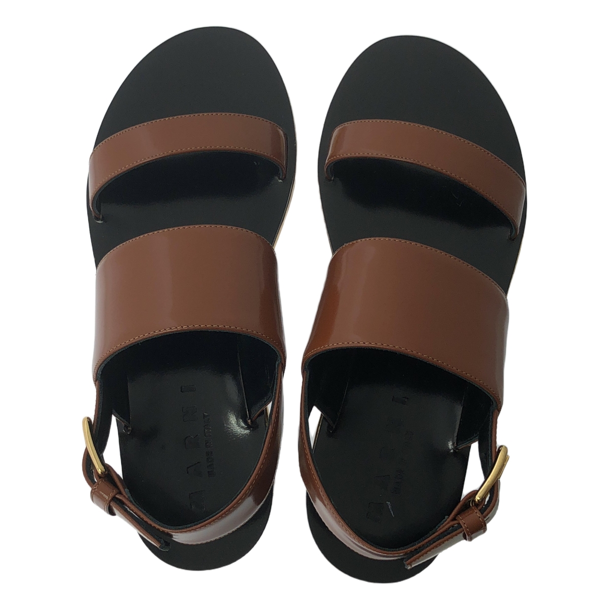MARNI / マルニ レザーストラップ プラットフォーム サンダル