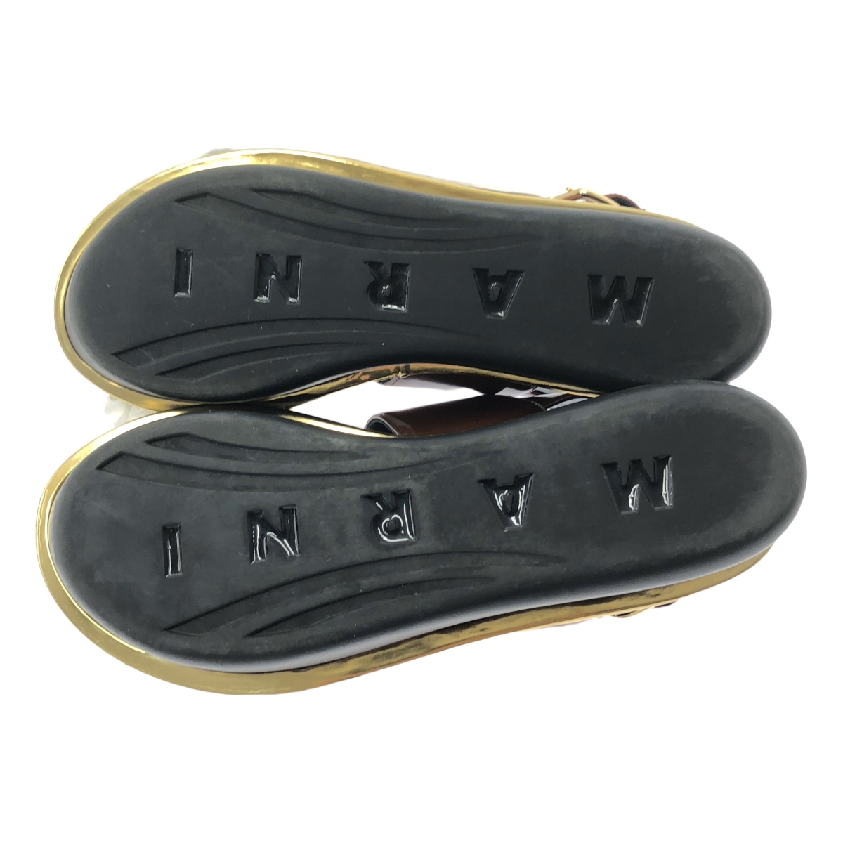 MARNI / マルニ レザーストラップ プラットフォーム サンダル