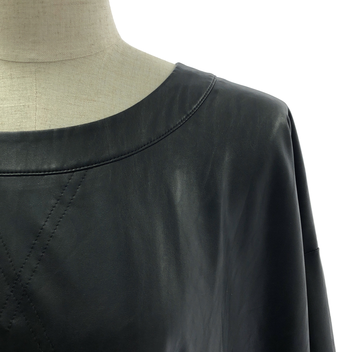 MM6 Maison Margiela / エムエムシックスメゾンマルジェラ オープンショルダー フェイクレザー ワンピース