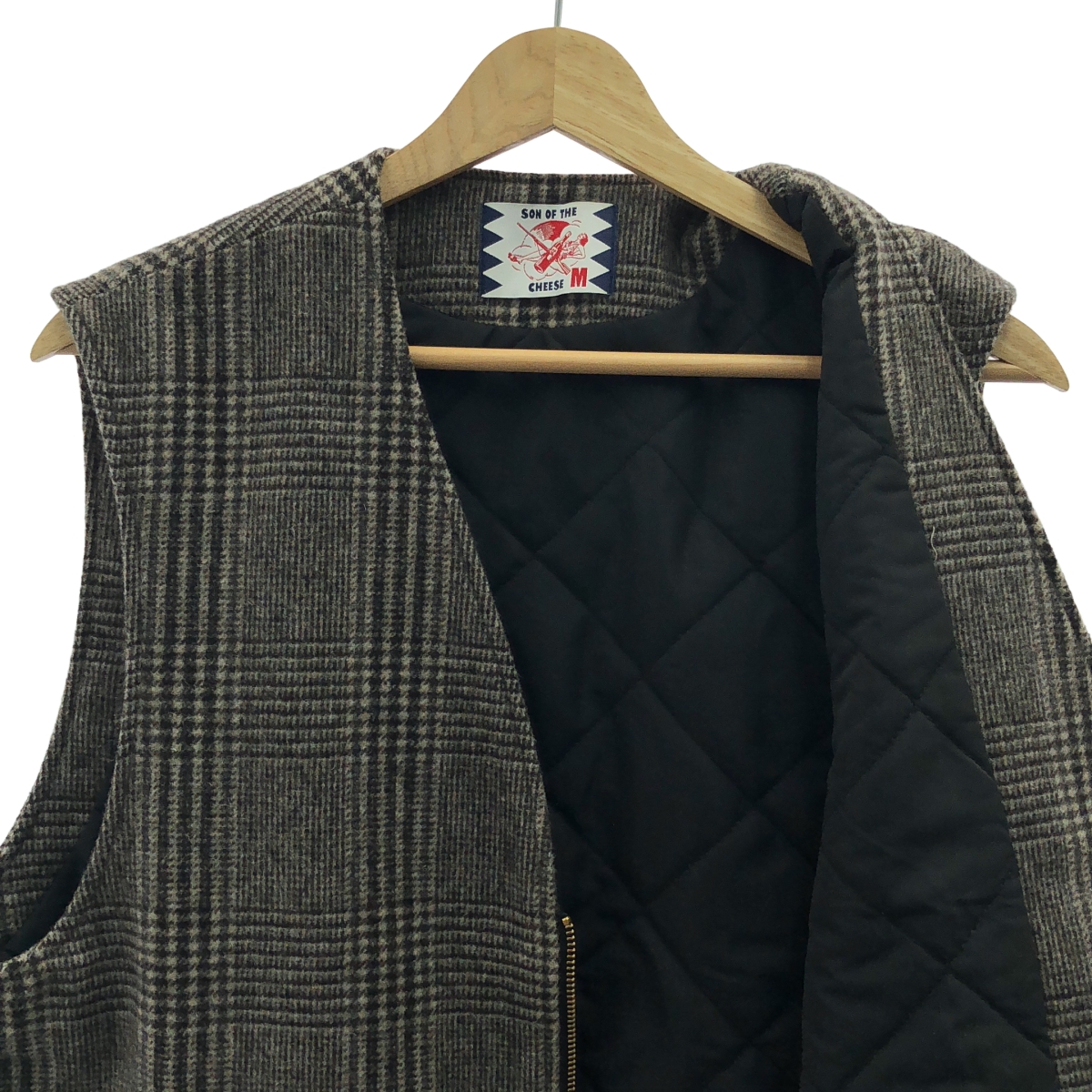 SON OF THE CHEESE / サノバチーズ CHECK WOOL VEST ウール チェック ベスト