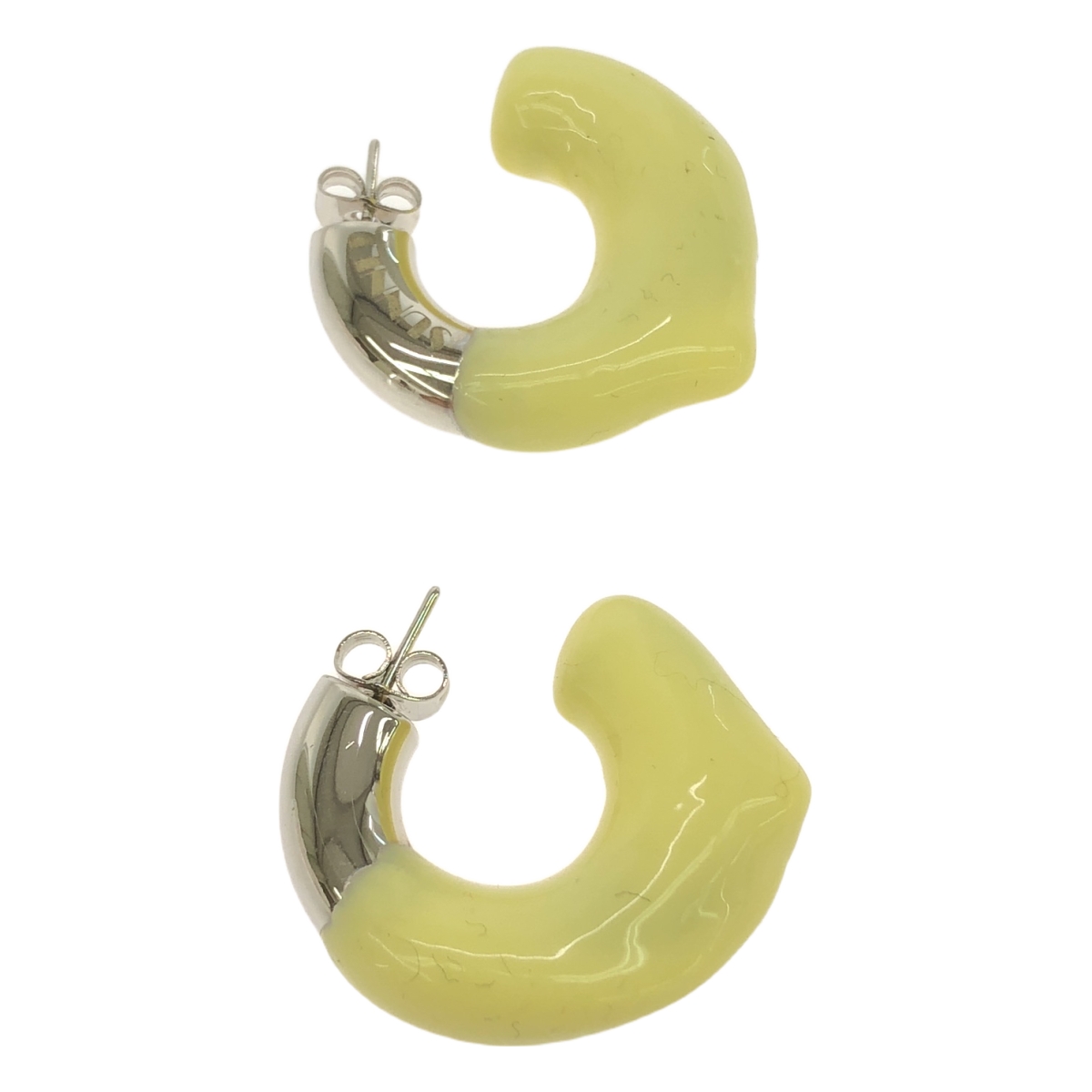 SUNNEI / スンネイ ラバーディテール ロゴ ピアス