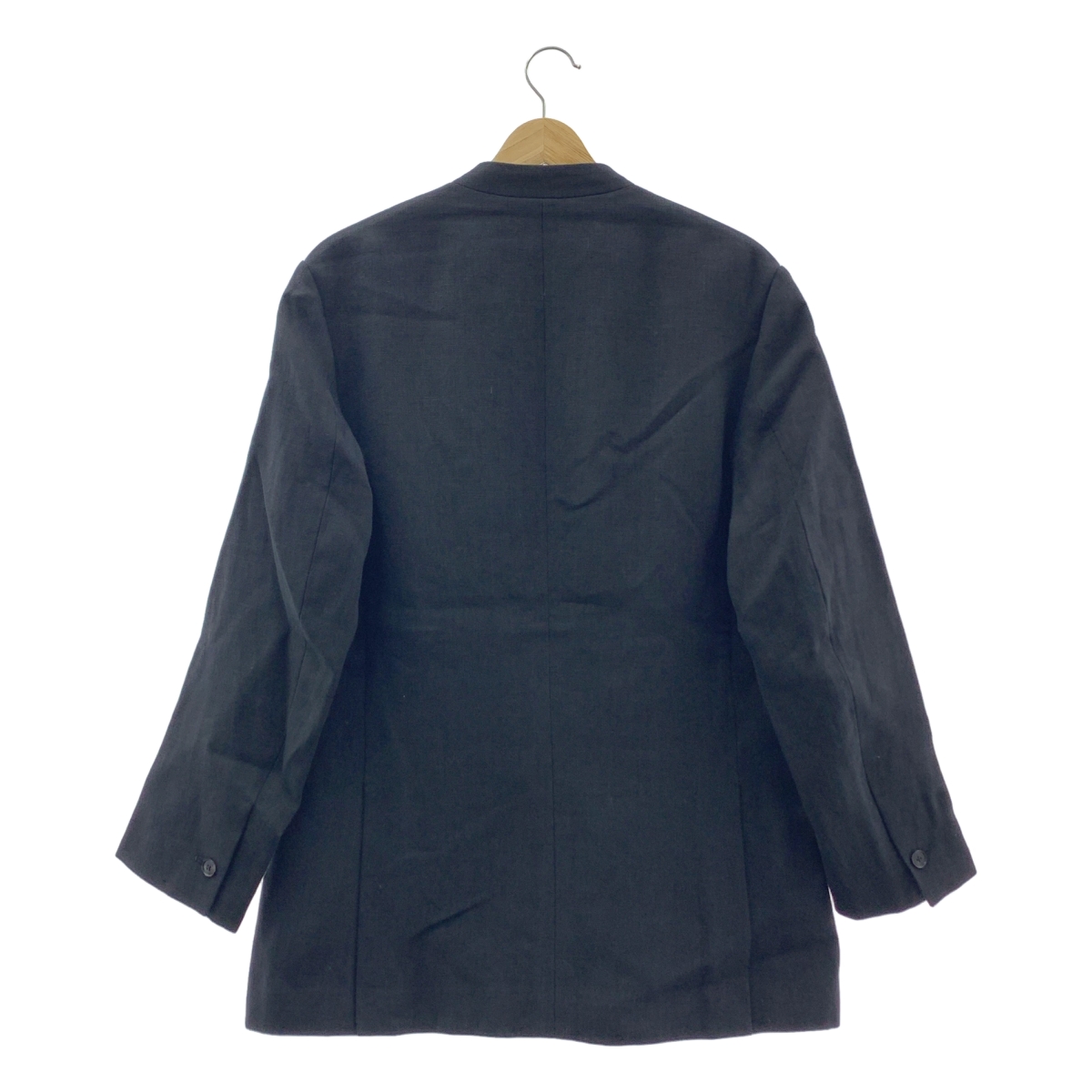 AURALEE / オーラリー DOUBLE CLOTH LINEN NO COLLAR JACKET ダブルクロス リネン ノーカラー ジャケット