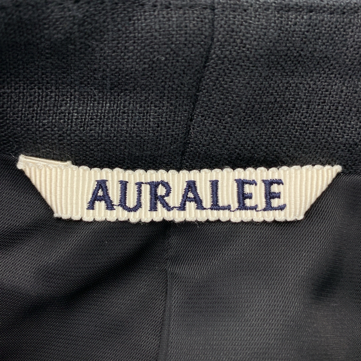 AURALEE / オーラリー DOUBLE CLOTH LINEN NO COLLAR JACKET ダブルクロス リネン ノーカラー ジャケット