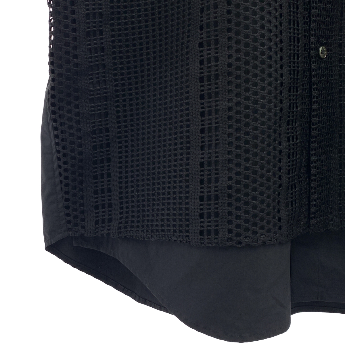 その他 メッシュドッキング レイヤードカラー 半袖シャツ