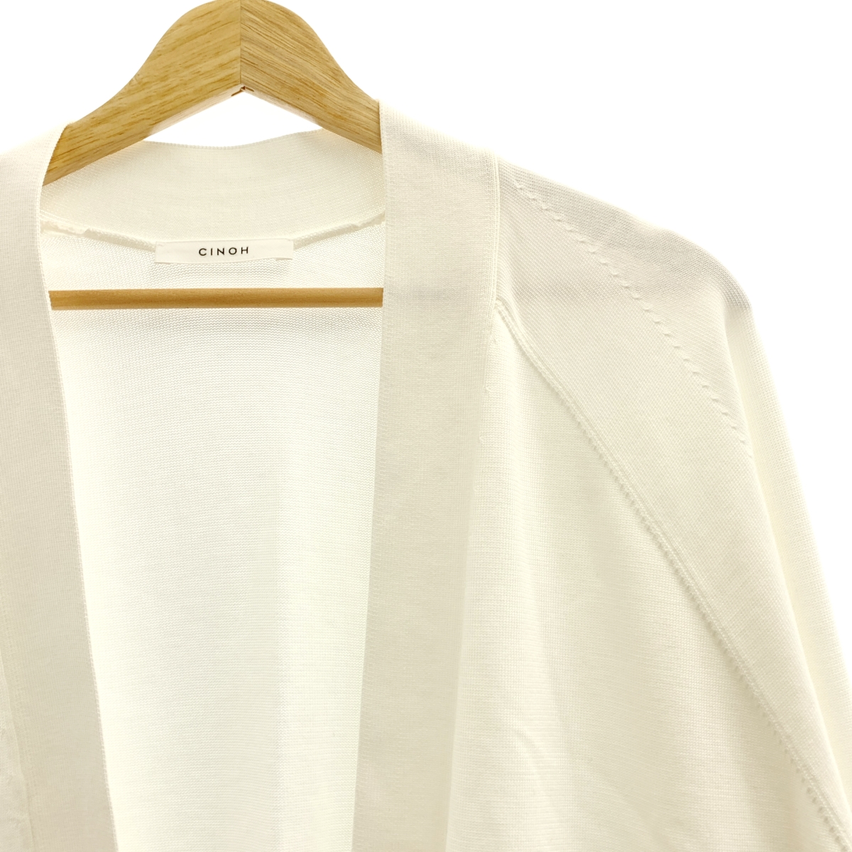 CINOH / チノ コットン オーバーシルエット スリットスリーブ ニット カーディガン
