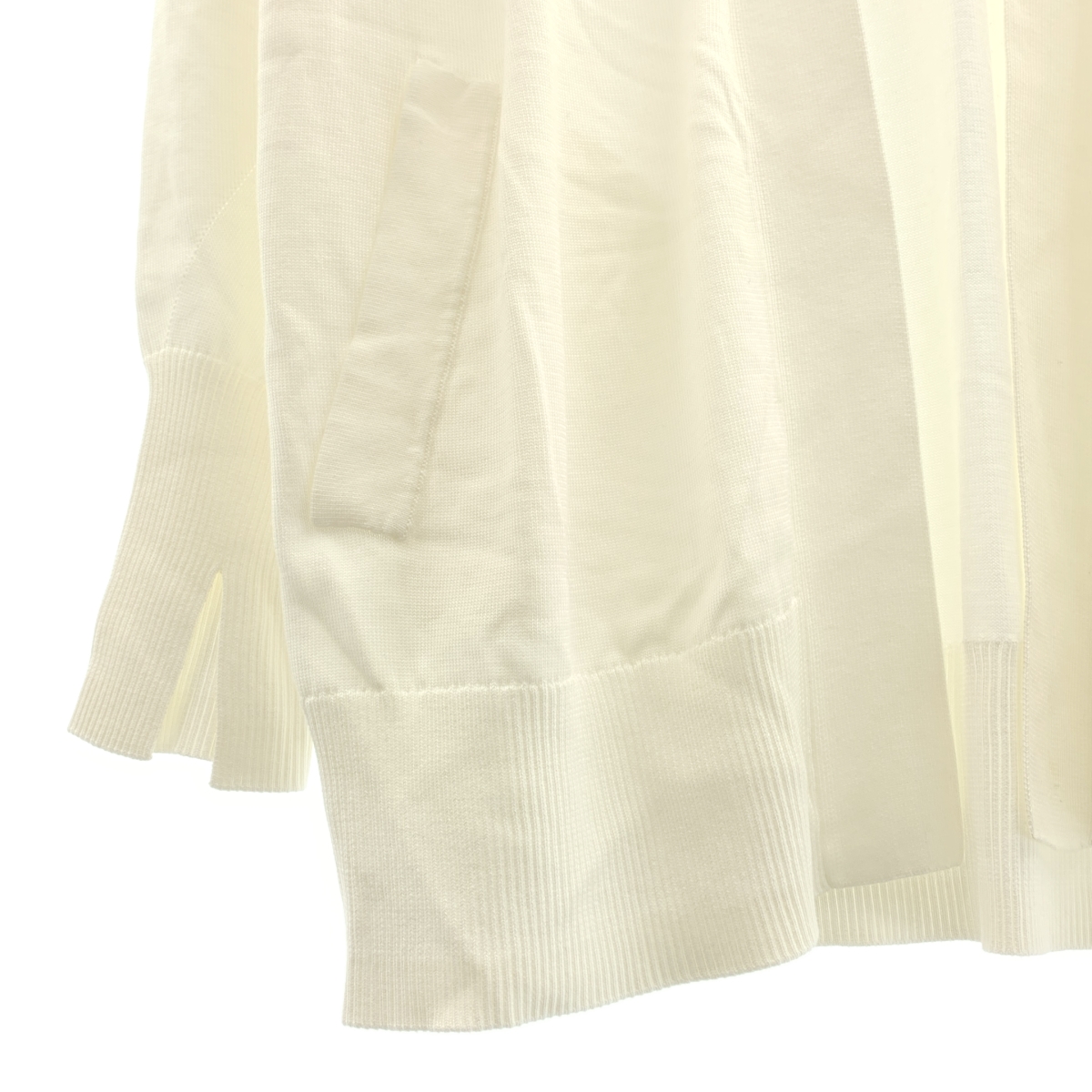 CINOH / チノ コットン オーバーシルエット スリットスリーブ ニット カーディガン