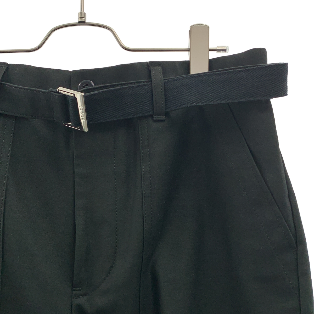 sacai / サカイ × WTAPS / ダブルタップス Cotton Back Satin Pants / ベルテッド ベイカー パンツ