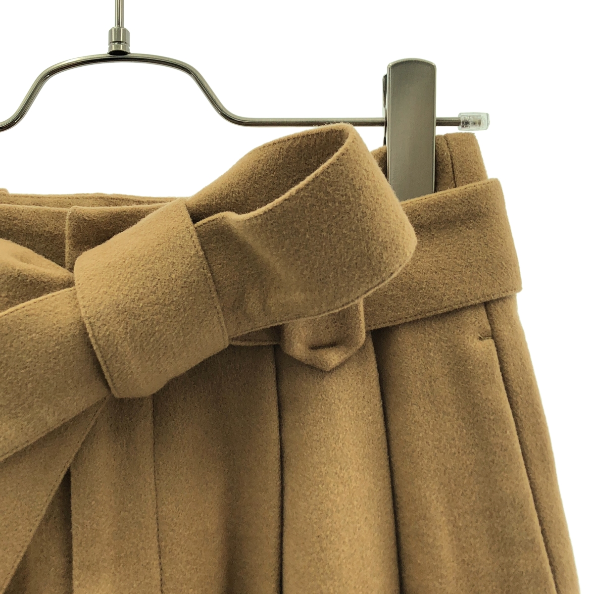 NOWOS / ノーウォス ウール カシミヤ ベルテッド 2タック ワイドパンツ