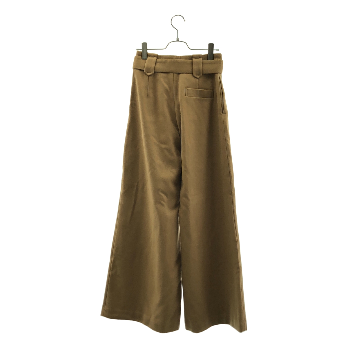 NOWOS / ノーウォス ウール カシミヤ ベルテッド 2タック ワイドパンツ