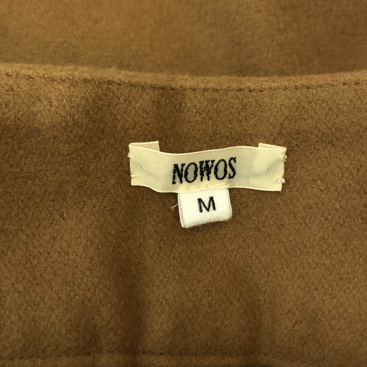 NOWOS / ノーウォス ウール カシミヤ ベルテッド 2タック ワイドパンツ