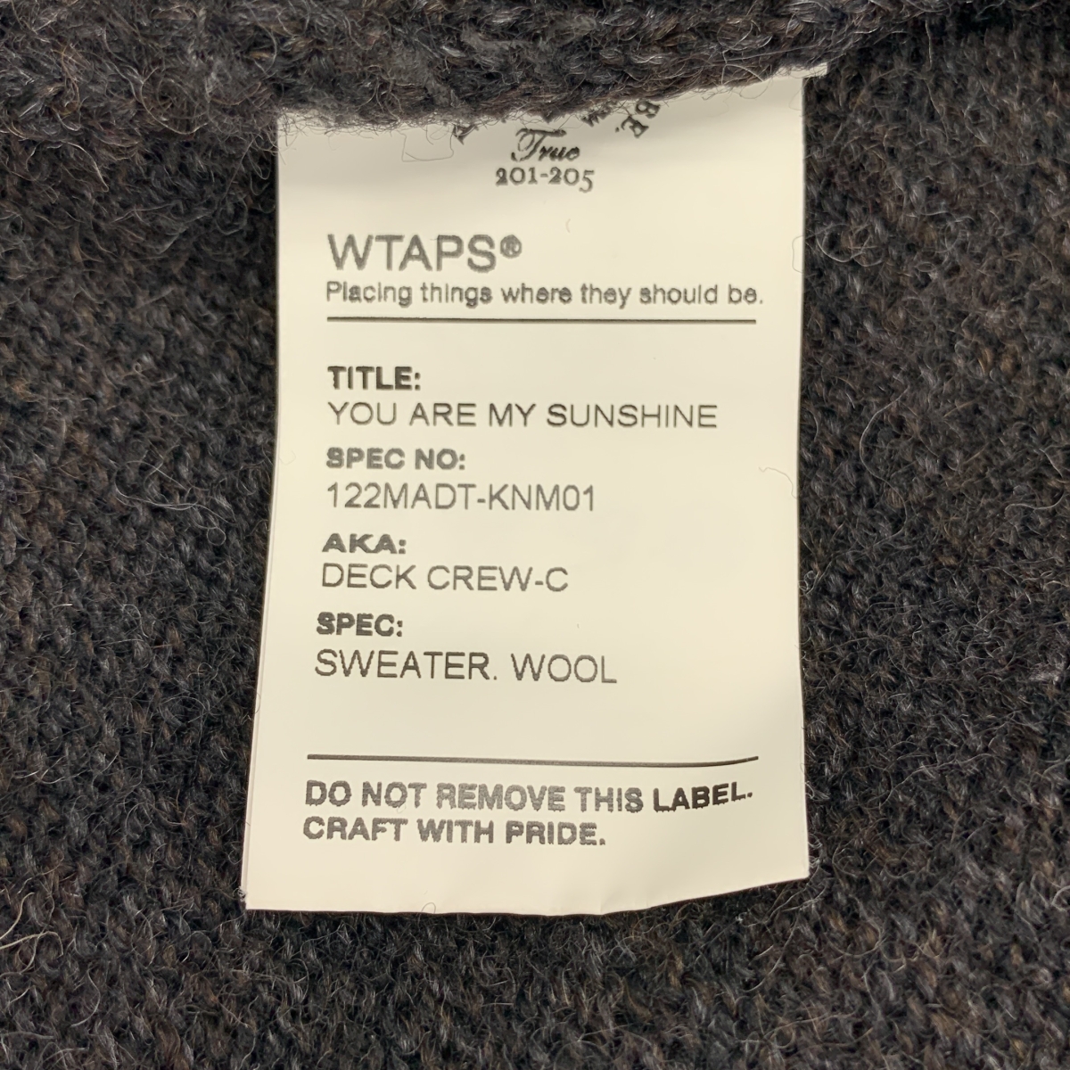 WTAPS / ダブルタップス DECK CREW-C / SWEATER.WOOL ウール デッキ ニット