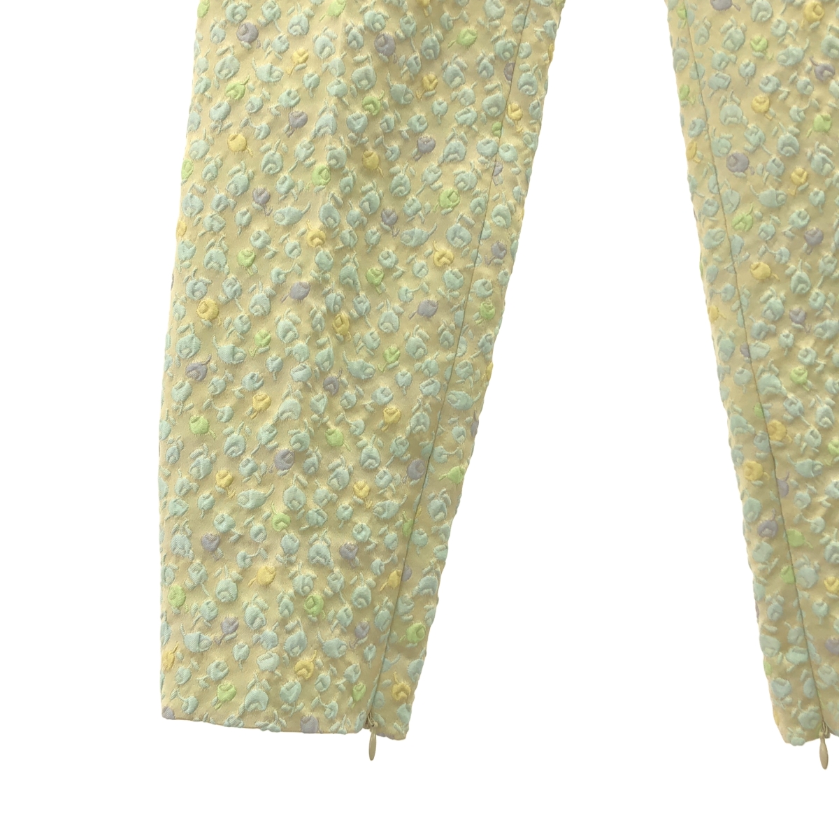 RED VALENTINO / レッドヴァレンティノ フラワー ジャガード サイドジップ スラックス パンツ