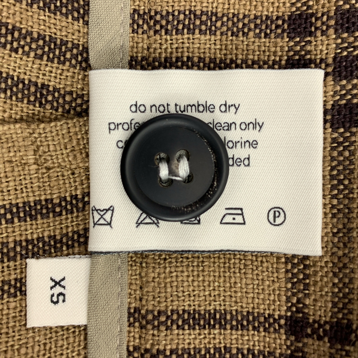 Cristaseya / クリスタセヤ チェック リネン 2タック ハイウエストパンツ