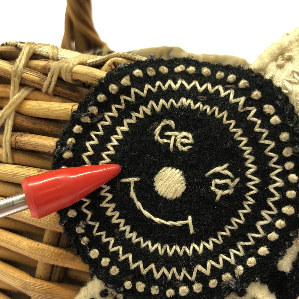 ebagos / エバゴス ワッペン レース カゴバッグ