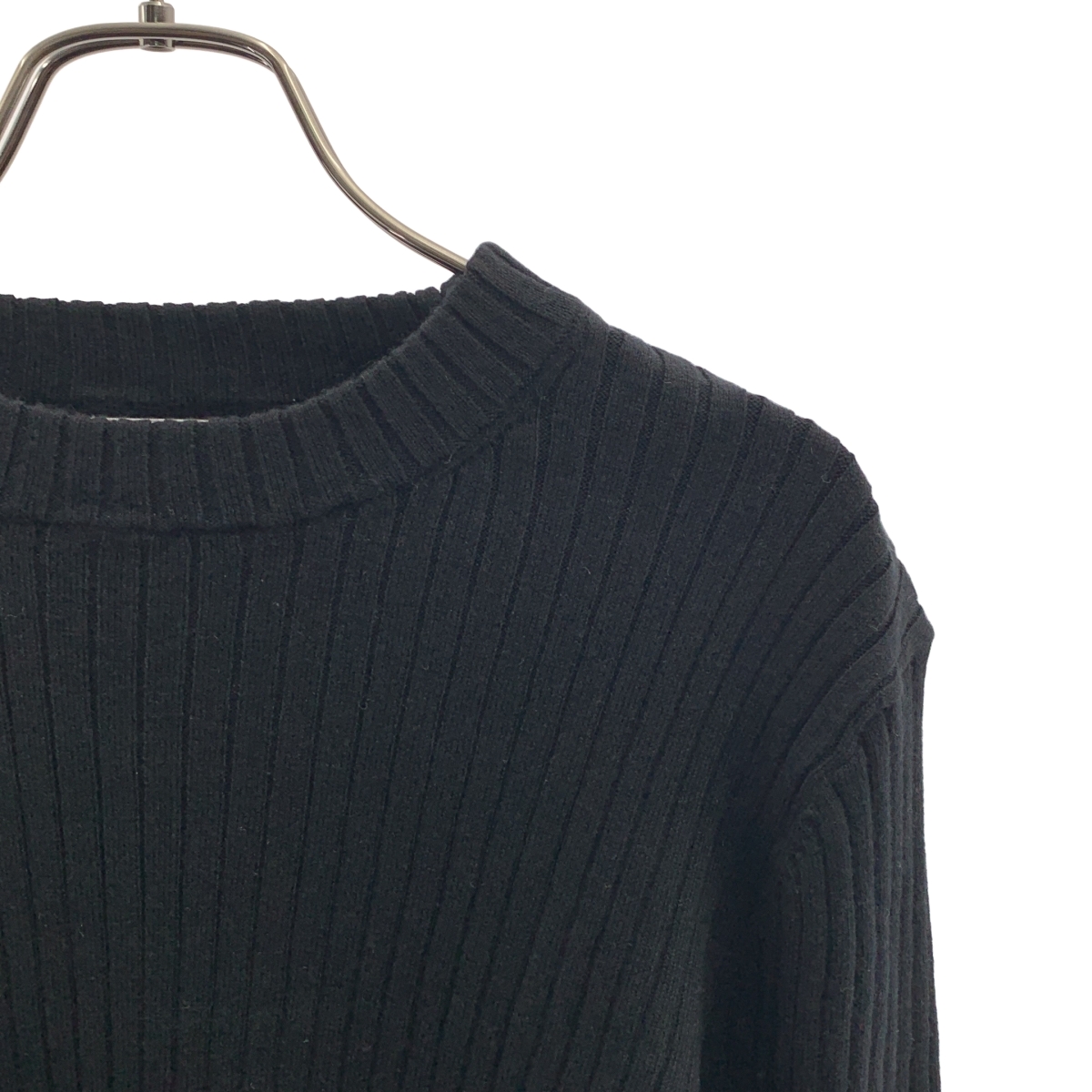 ADORE / アドーア カシミヤ混 サイドスリット クルーネック リブニット