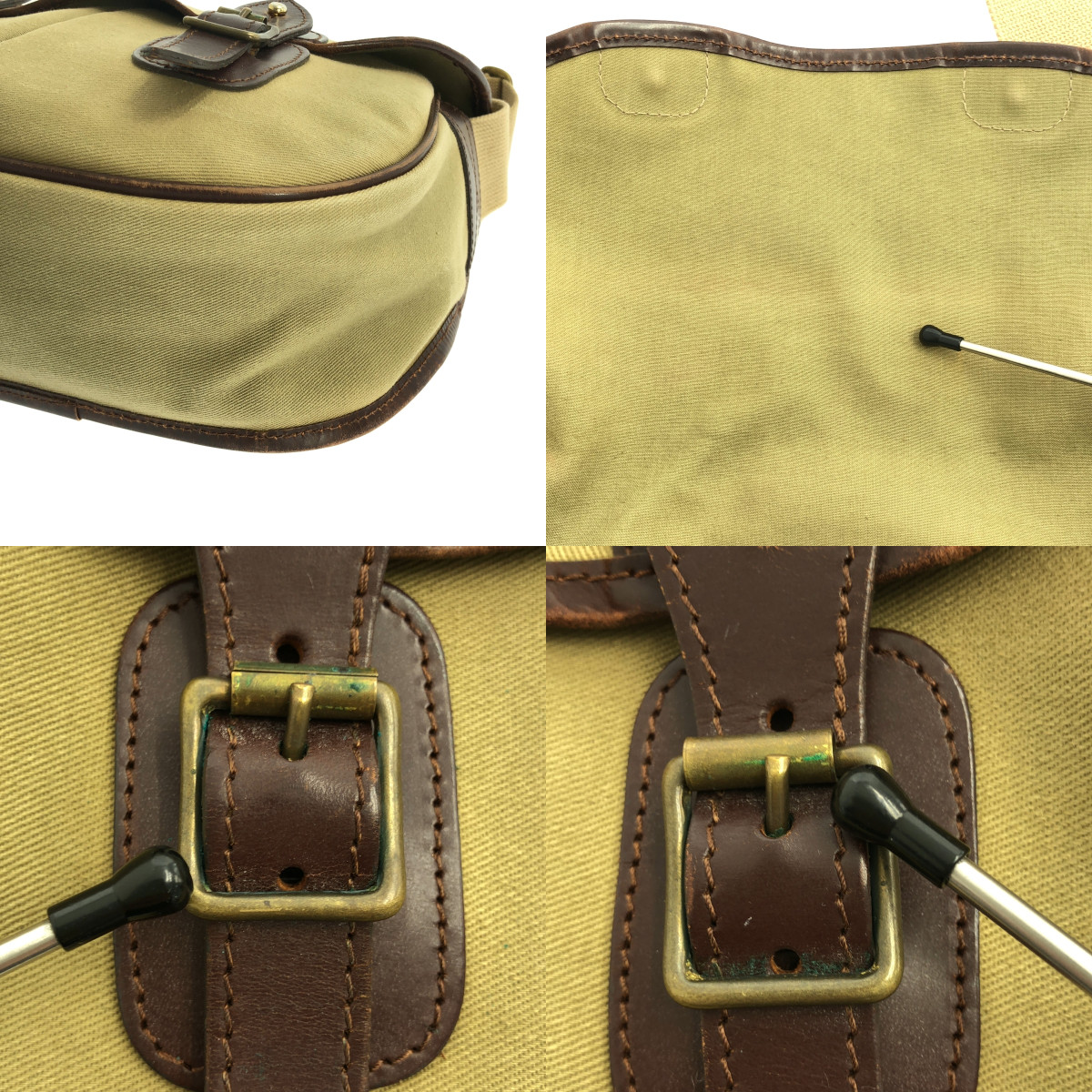 Whitehouse Cox / ホワイトハウスコックス レザー 切替 ショルダーバッグ