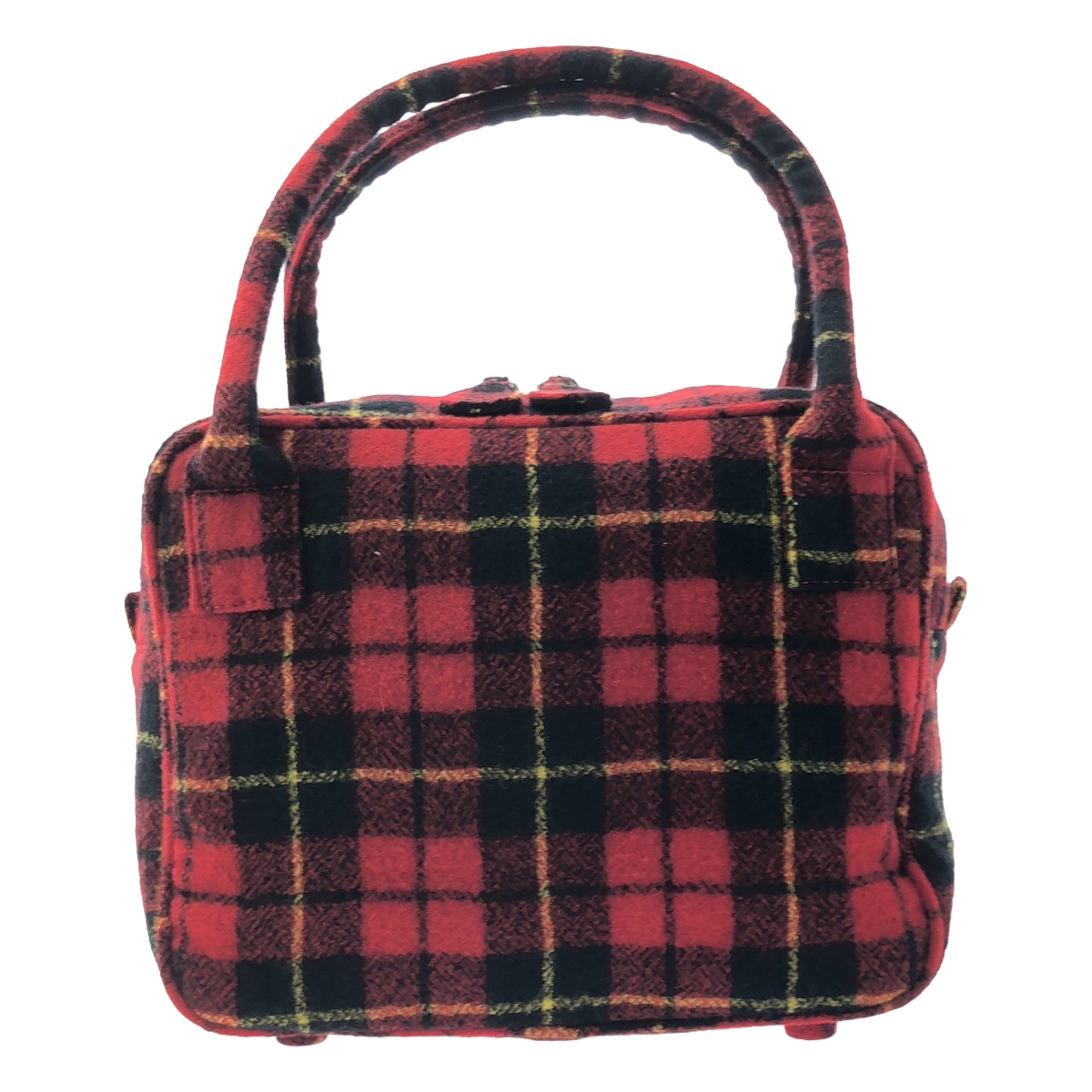 R&D.M.Co / オールドマンズテーラー WOOL TARTAN CHECK BOSTON BAG ウール タータンチェック ボストンバッグ ブローチ付き