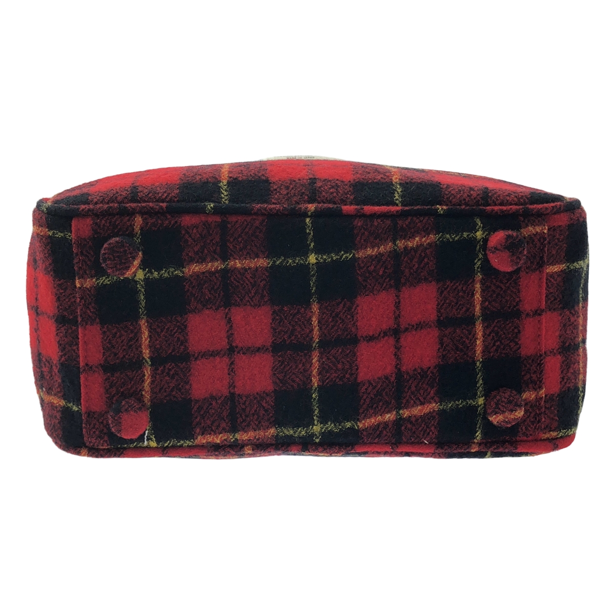 R&D.M.Co / オールドマンズテーラー WOOL TARTAN CHECK BOSTON BAG ウール タータンチェック ボストンバッグ ブローチ付き