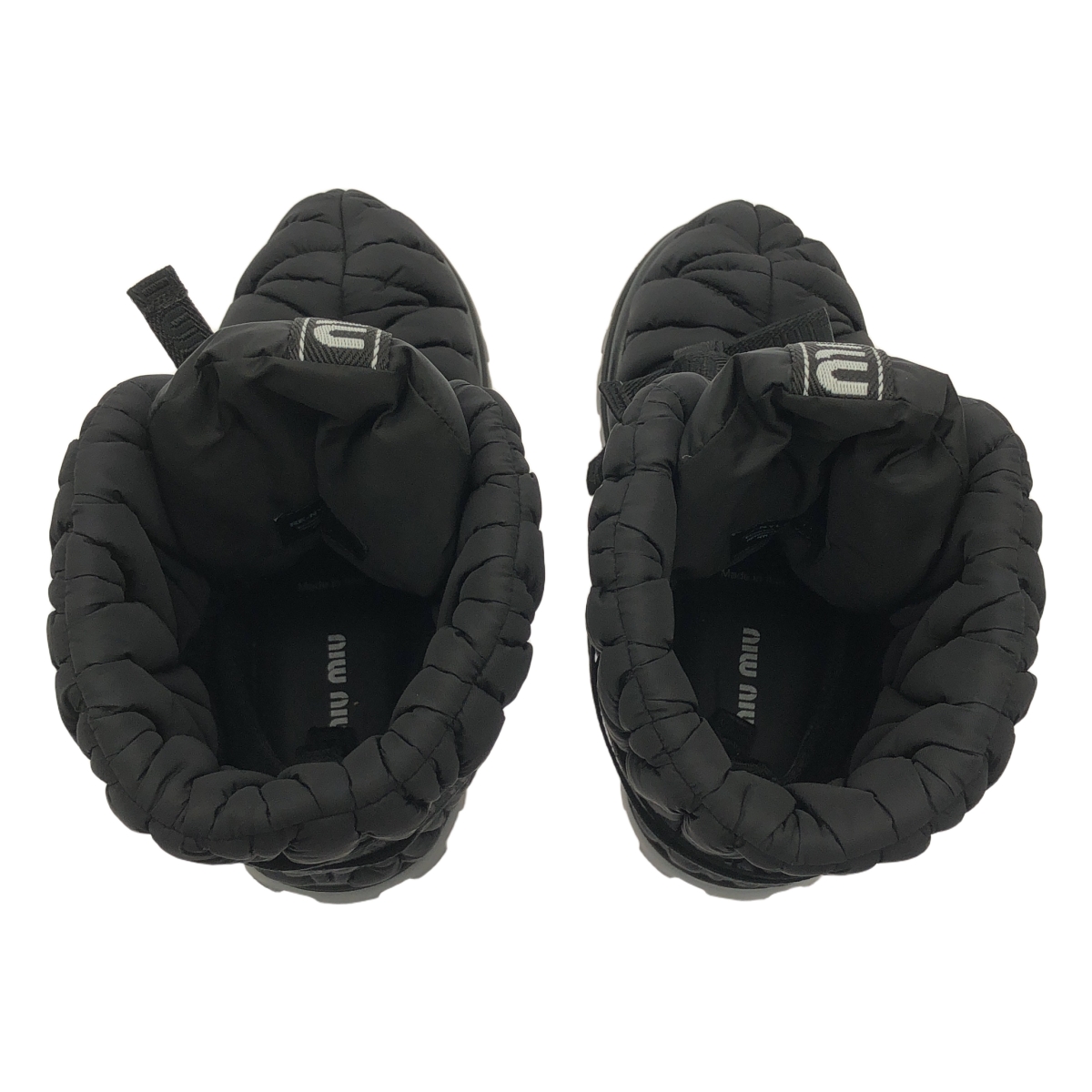 miu miu / ミュウミュウ Padded Matelasse Booties / 5U558D ロゴ ショート ブーツ