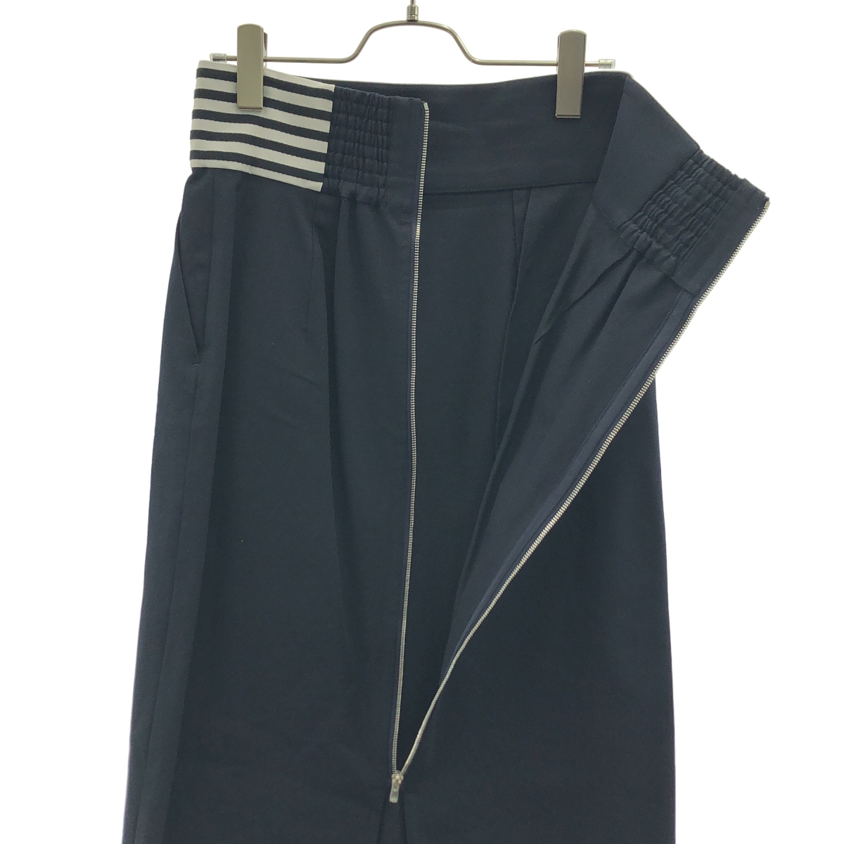 BORDERS at BALCONY / ボーダーズアットバルコニー I-LINE SKIRT バックジップ ロング スカート