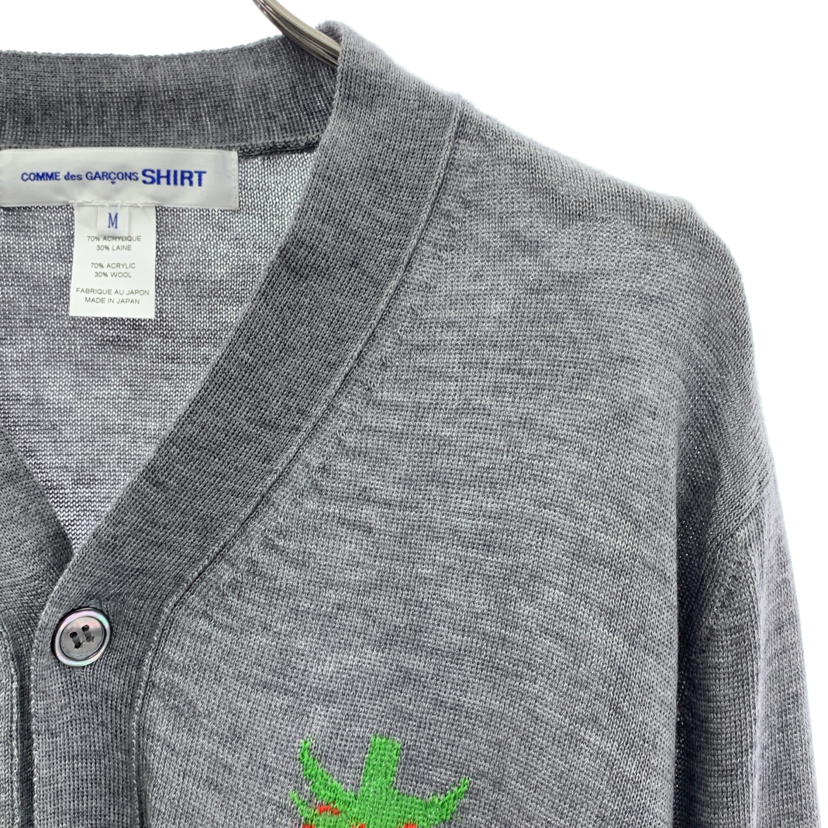 COMME des GARCONS SHIRT / コムデギャルソンシャツ ストロベリーモチーフ アクリル ニット カーディガン