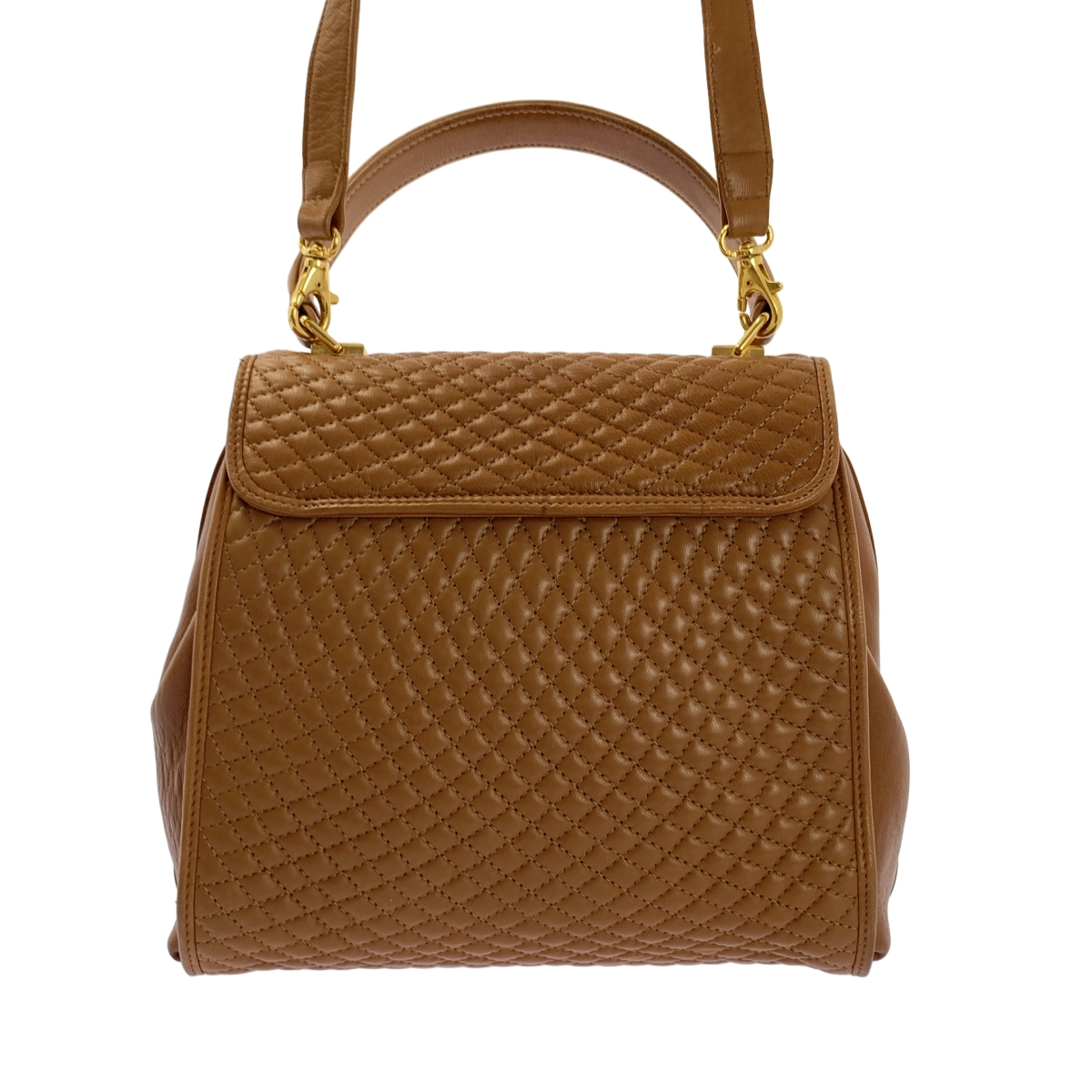 BALLY / バリー 2way ショルダー付き レザー キルティング ハンドバッグ